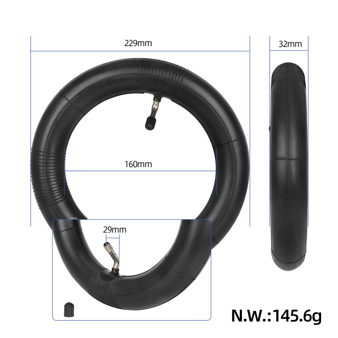 ULIP Heavy-Duty 10x2 10x2.125 10×2.5 Thickening Inner Tube with 45° Angled Valve for Electric Scooter Bike Trike Butyl Rubber Double Thickness Wear-Resistant Shock-Absorbing Fits 10x1.90-2.50 Self-Balancing Scooters and Other 10&