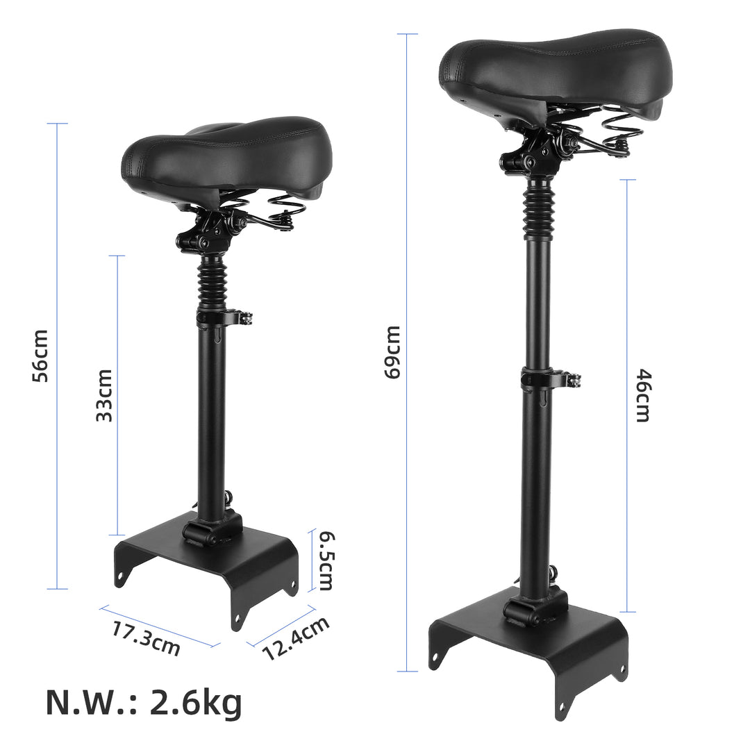 Sedile Nero con Sella Grande per Scooter Segway Ninebot Serie F Pieghevole Regolabile in Altezza Sedia Ammortizzante per Ninebot F20 F25 F30 F40 Sella Pieghevole Scooter Elettrico Parti Modificate
