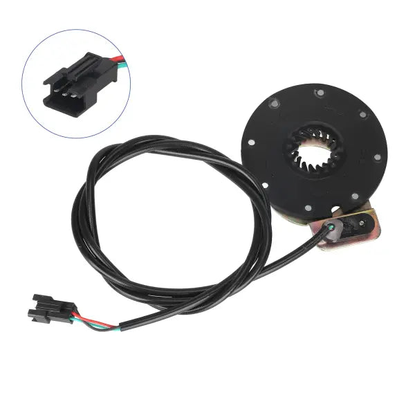 Electric Bike 8-Magnet Single Hall-Effect Assist Sensor (85cm Cable Length, 6.5 Revolutions)