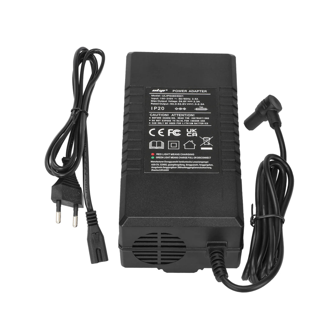 Ulip 54.6V2.3A Charger with Hollow Head EU Plug For Xiaomi 4 Pro 2nd Gen Xiaomi 4 Ultra Navee S65 Xiaomi 5 Xiaomi Pro Scooter Ulip 54.6V 2.3A Transformers European Standard Battery Charger Electric Scooter Power Adapter Charging Equipment Accessories