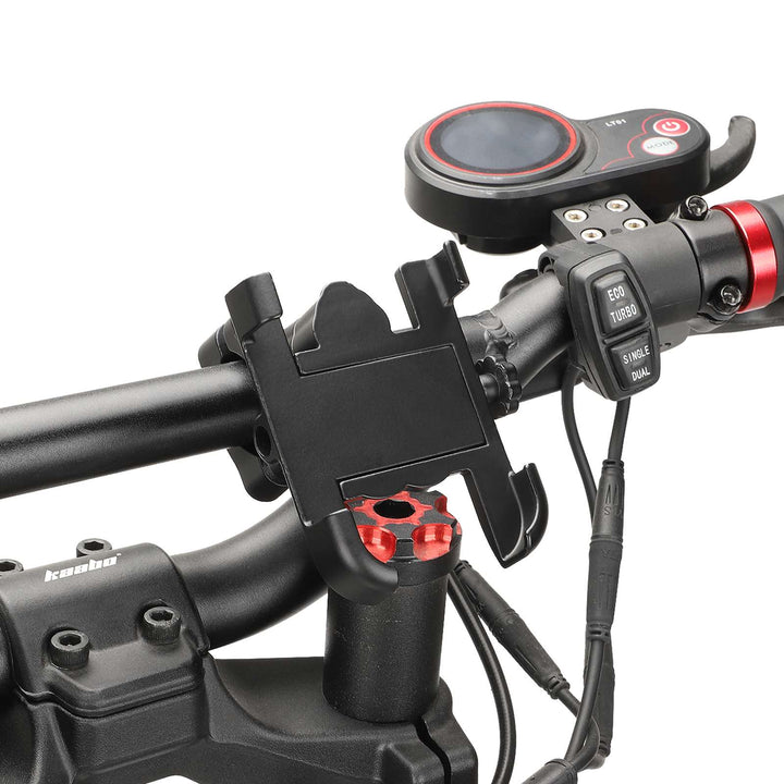 Supporto per telefono cellulare in lega di alluminio nero, supporto per navigazione GPS da bici/moto/scooter per cellulare, supporto per telefono per auto/bici/e-bike