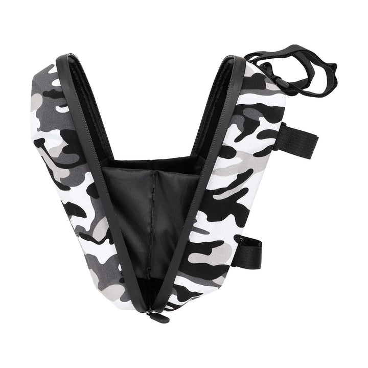 Camo Gray 3L Big Front Bag PU+EVA Carrier Hanging Head Handle Front Charger Bag Tool Storage Bag for Xiaomi Mijia M365/Ninebot ES2 ES1 Electric Scooter Electric Scooter Front Bag Waterproof EVA Hard Shell Bags Reflective Handlebar Hanging Bag Storage Bag