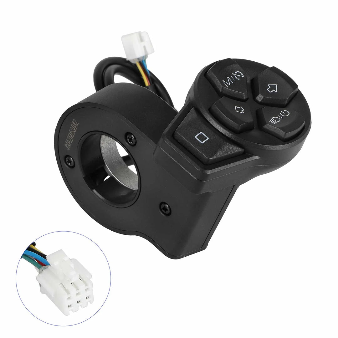 Original Turn Signal Switch for Segway Ninebot ZT3 F3 G3 ZT3 Pro ZT3 ProD ZT3 ProE Electric Scooter Throttle Speed Control Switch Accessory Rotary Knob Switch E-scooter Handlebar Steering Light Button