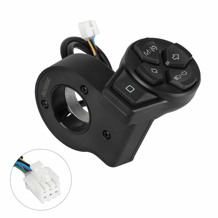 Original Turn Signal Switch for Segway Ninebot ZT3 F3 G3 ZT3 Pro ZT3 ProD ZT3 ProE Electric Scooter Throttle Speed Control Switch Accessory Rotary Knob Switch E-scooter Handlebar Steering Light Button