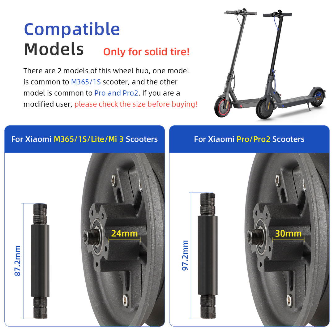 Gray Ulip Split Rear Hub for xiaomi M365/1S/MI3/Lite scooters 8.5 Inch Split Wheel Hub Solid Tire with Wrench Screw For Xiaomi M365 1S Mi3 Electric Scooter Aluminum Alloy Rear Hub