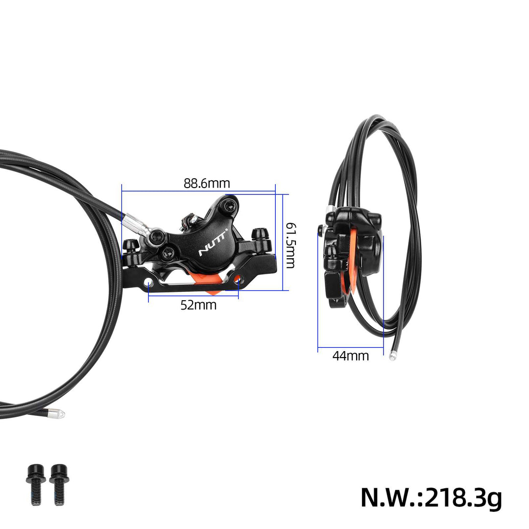 Freno a disco idraulico anteriore sinistro NUTT per scooter elettrico con cavo tubolare da 1300 mm, sensore 2 pin maschio, freni con interruzione di alimentazione da 140 160 mm per scooter elettrico Kugoo G2 Pro /M4 Pro /M5 Pro