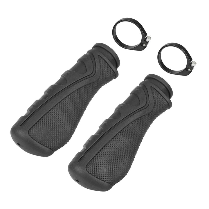 Black 1 Pair Of Mountain Bike Shock-Absorbing And Anti Slip Handle Cover With Locking Ring Durable Grip 22mm Tube Shock-Absorbing And Anti Slip Handle Cover For Mountain Bike Inokim Ox Oxo Zero 8x 10x 11x Kugoo m4 Pro g-Booster Electric Scooter