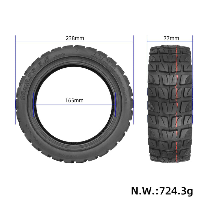 10 Inch 10*2.75-6.5 Off-road Outer Ttire Electric Scooter Off-road Tires 10x2.75-6.5 Scooter Tire 10x2.75-6.5 Outer Tire For Speedway 5 Dualtron 3 Electric Scooter 10 Inch 10*2.75-6.5 Off-road Tire Parts