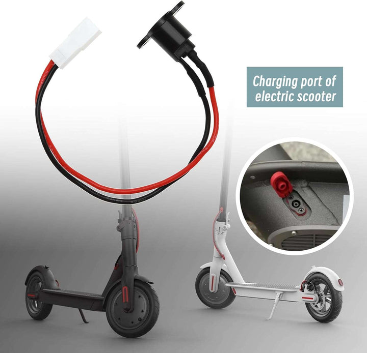 Coperchio Foro di Ricarica per Monopattino Elettrico con Cavo di Ricarica, Tappo Impermeabile per Porta di Ricarica per Xiaomi Mijia M365/Pro/Pro 2 e Ninebot F20 F25 F30 F40
