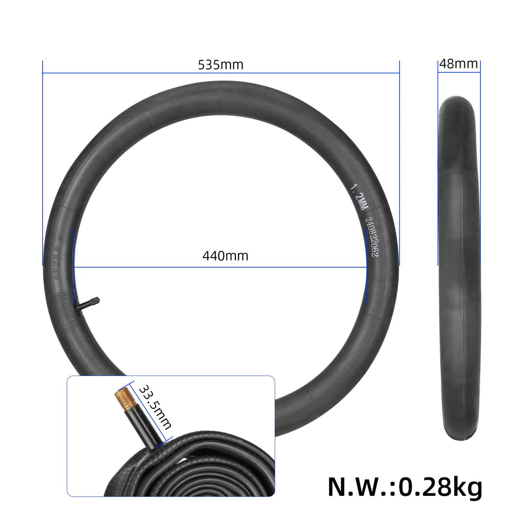 Wanda 20*3.0 Inner Tube with AV Valve 20 Inch Butyl Inner Tube 20*3.0 Bicycle Inner Tube Butyl US Mouth Mountain Bike Snow Tires For Snowmobile, Bicycle, Obesity Bike, Camera, Electric Scooter Accessories