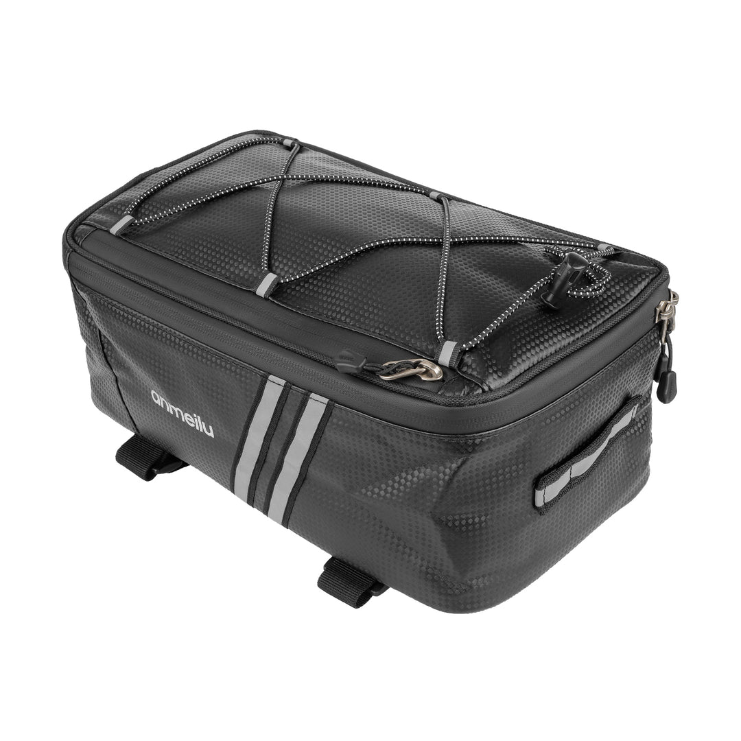 8L Motorcycles Bag Trunk Bag PU Waterproof Bicycle Trunk Bag Cycling Rack Pack Bike Rear Bag Frame Accessories Behind Seat