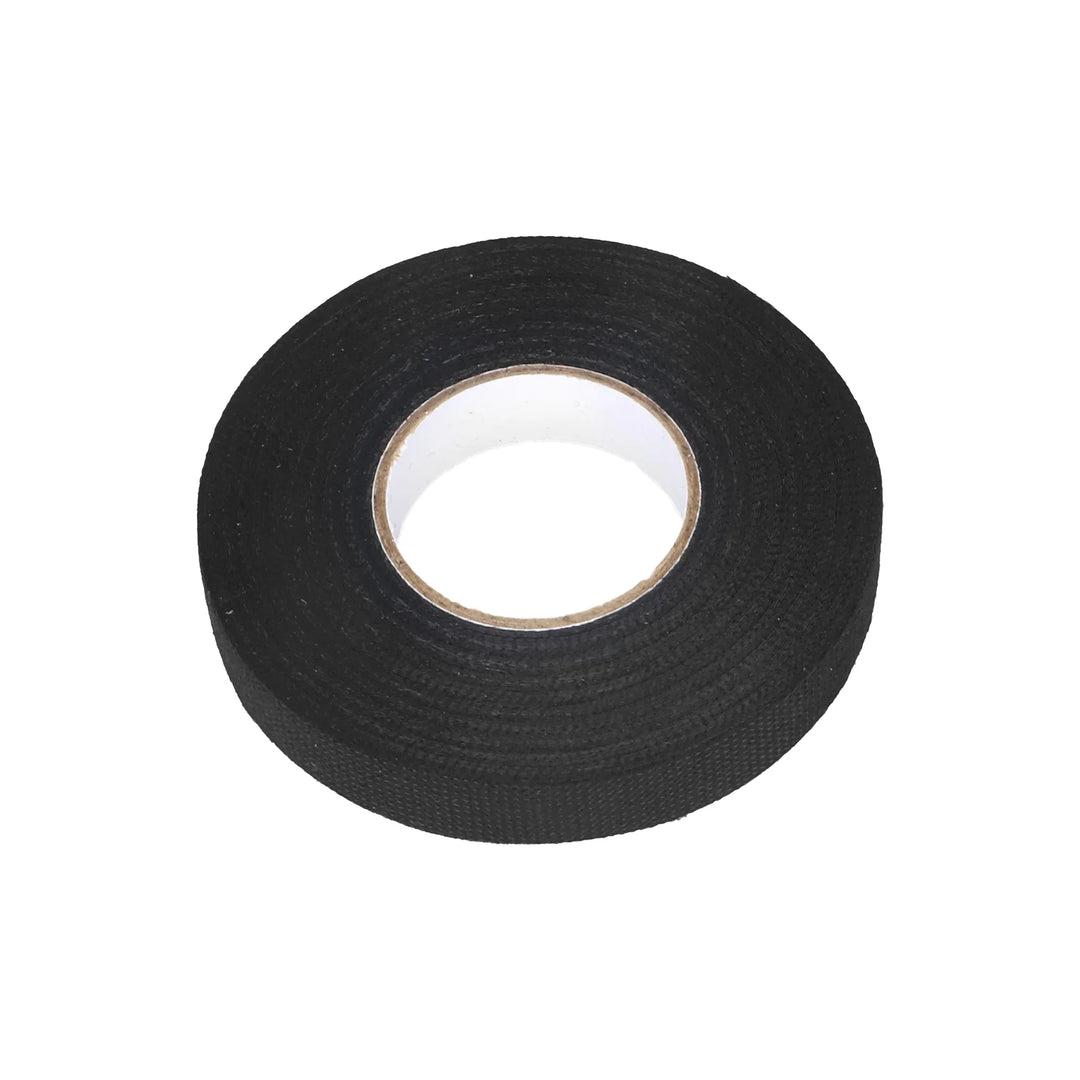1PC 15mm/15 Meters Black New Adhesive Cloth Tape Industrial Tape For Cable Harness Wiring Loom 15mm Wire Harness Tape Cloth Fabric Adhesive Heat-resistant Loom Wrap For Automotive Electrical Insulation Cable Fixed