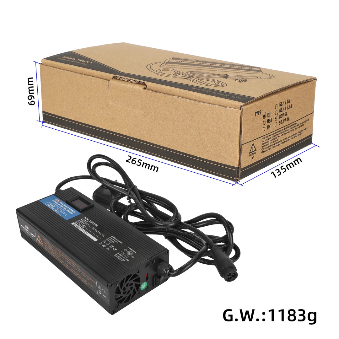 Caricabatterie Rapido MINIMOTOR da 72V a 83V 5A Grande Connettore LP16 Baming Spina EU per DUALTRON X2 /ULTRA2 / NEW STORM / ULTRA Ⅱ UPGRADE / THUNDER II / X Ⅱ UP / THUNDER Ⅲ / NEW THUNDER II / SONIC MODELLO A Alimentatore per monopattino