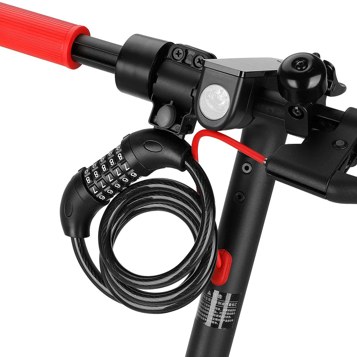 Lucchetto Nero a Cinque Cifre con Combinazione 5 Cifre Lucchetto per Bicicletta 1250mm * 12mm Cavo d&