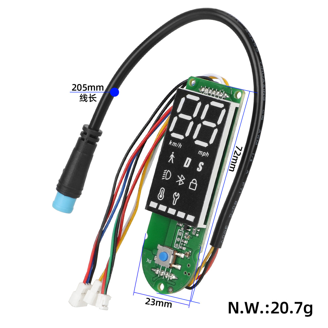 Scheda Circuito Kickscooter BLE Display con Chiave Dritta per Xiaomi Pro 1S Pro2 Scooter Dashboard Cruscotto Scheda Circuito Bluetooth Pezzi di Ricambio Completi