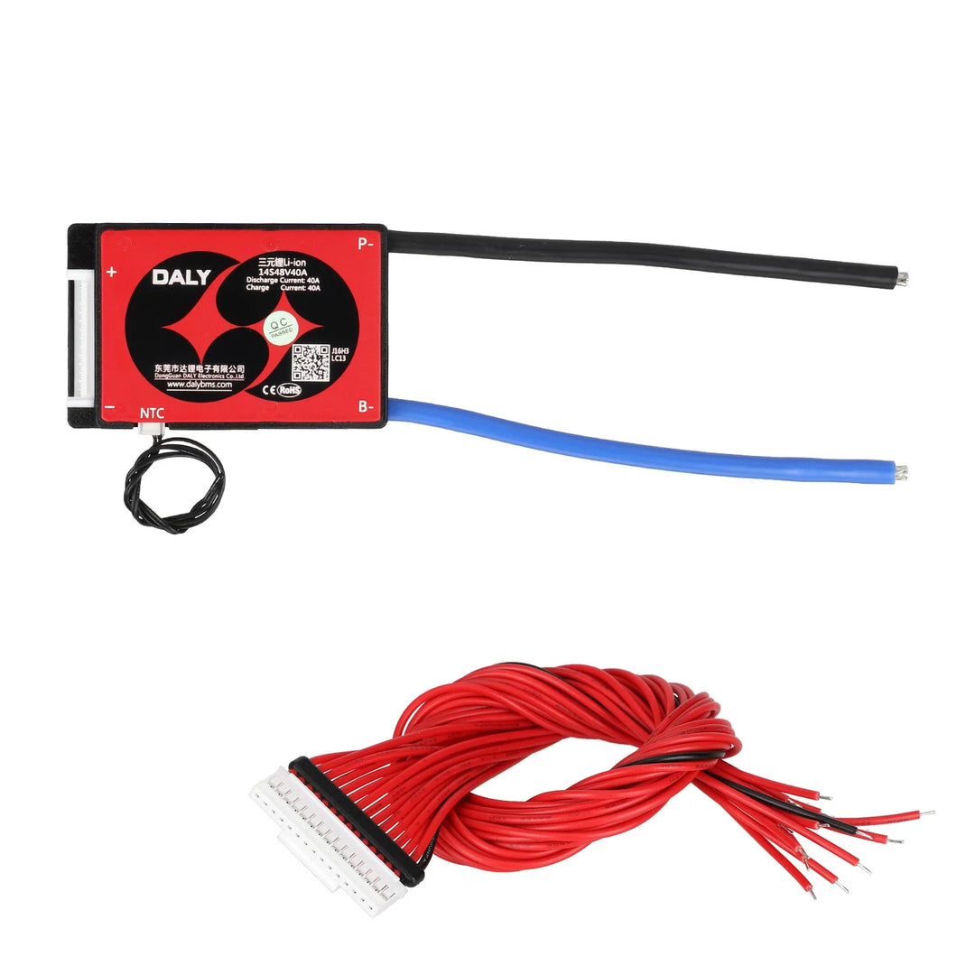 DALY 3.7V 18650 BMS 14S 48V 40A BMS Smart con interruttore soft on/off per il controllo della scarica di potenza per E-Bike Scooter
