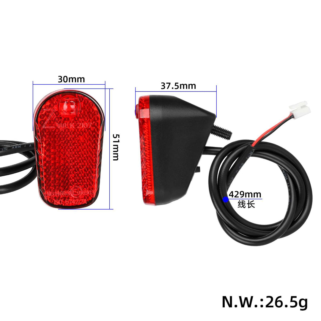 Red Tail Light for Gernany Italian Xiaomi 4 Lite(2nd Gen) Scooter Original Rear Fender Tail Light (DE) For Xiaomi 4 Lite 2nd Gen Electric Scooter Taillight Abs Fender Lamp Warning Light Parts
