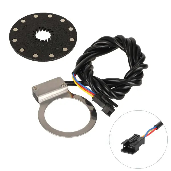 E-Bike 12-Magnet Single Hall-Effect Assist Sensor (118cm Cable Length, 6.5 Revolutions)