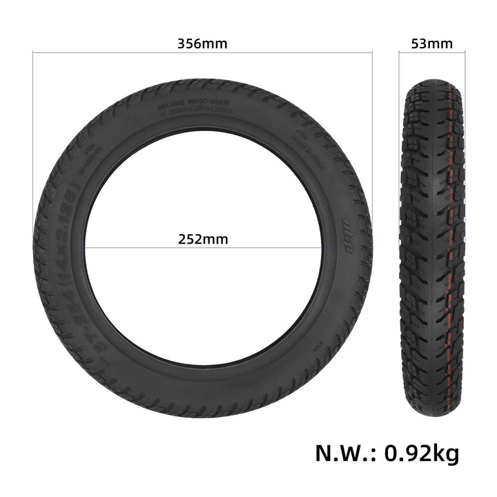 Pneumatico fuoristrada tubeless Ulip 14*2.125 (57-254) Pneumatico 57-254 (14*2.125) da 14 pollici per scooter elettrico, bici, monociclo, bicicletta per bambini, ricambi e accessori