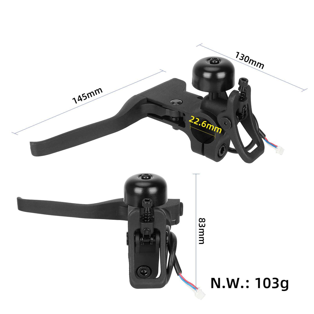 Leva Freno Sinistra con Campanello per Monopattino Elettrico Xiaomi M365 1S Essential Pro 2 Model 3 Segway Ninebot Max G30 F20 F25 F30 F40