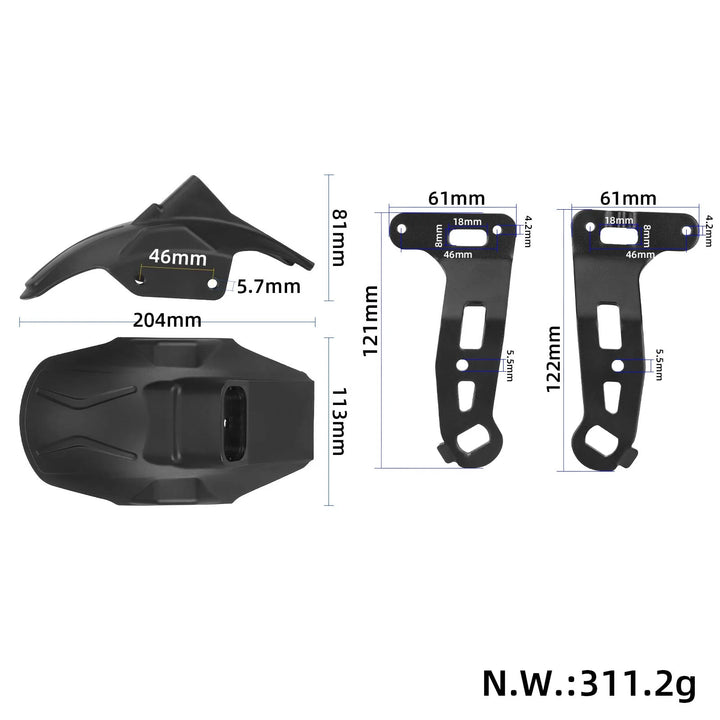 Kit parafango posteriore Kukirin G2 Master con fanale posteriore e staffe per KUGOO Kukirin G2 Master originale Parafango ruota posteriore scooter elettrico Parafango con luce posteriore e parti di ricambio di supporto