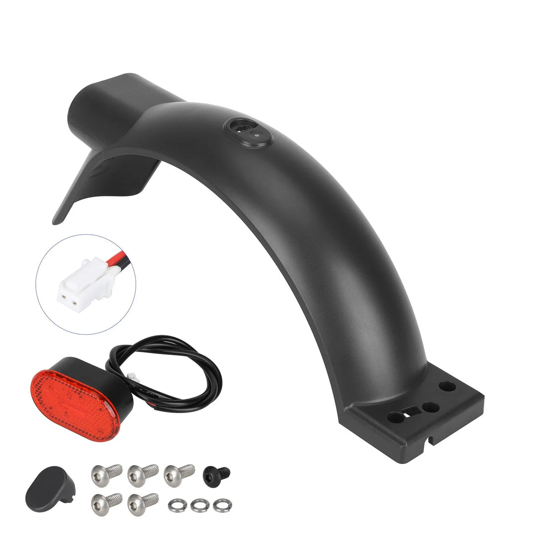 Xiaomi 5  Rear Fender with Hook + Tail Light + Screws Xiaomi 5 Electric Scooter Accessories Rear Fender with Tail Light Waterproof Fender Night Riding Lighting Accessories Waterproof Splash Guard Electric Scooter Fender