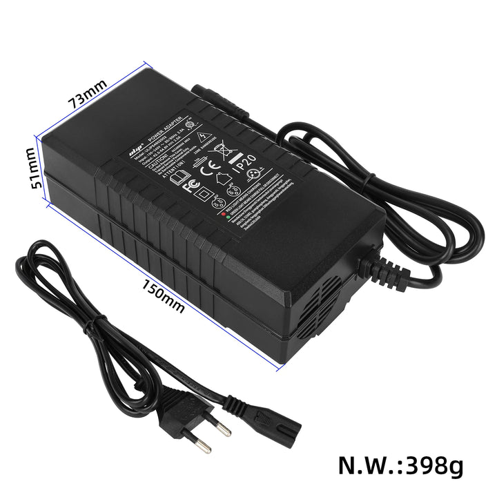 Caricabatterie Ulip 54.6V2A con testa piccola LP16-3P Spina EU Ulip Testa piccola a otto fori 54.6V2A Trasformatore Caricabatterie standard europeo Caricabatterie per scooter elettrico standard europeo Adattatore di alimentazione