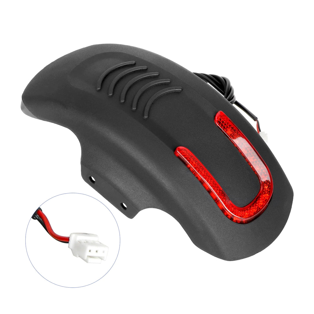 Kukirin A1 Electric Scooter Rear Fender with Taillight Waterproof and Dustproof Design Night Riding Warning and Mud and Water Splash Protection Components Rear Mudguard