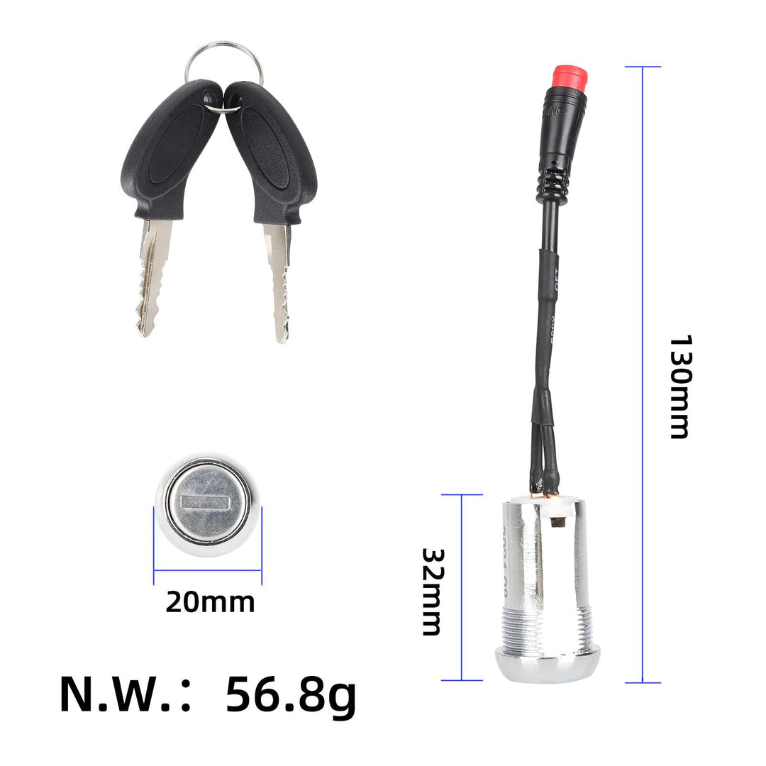 Silver Kukirin G3 Pro Electric Door Lock G3 Pro Electric Scooter Door Lock Scooter Power Switch Lock Waterproof Connector