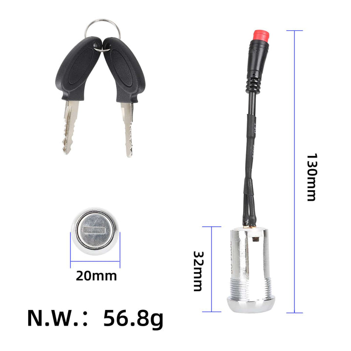 Silver Kukirin G3 Pro Electric Door Lock G3 Pro Electric Scooter Door Lock Scooter Power Switch Lock Waterproof Connector