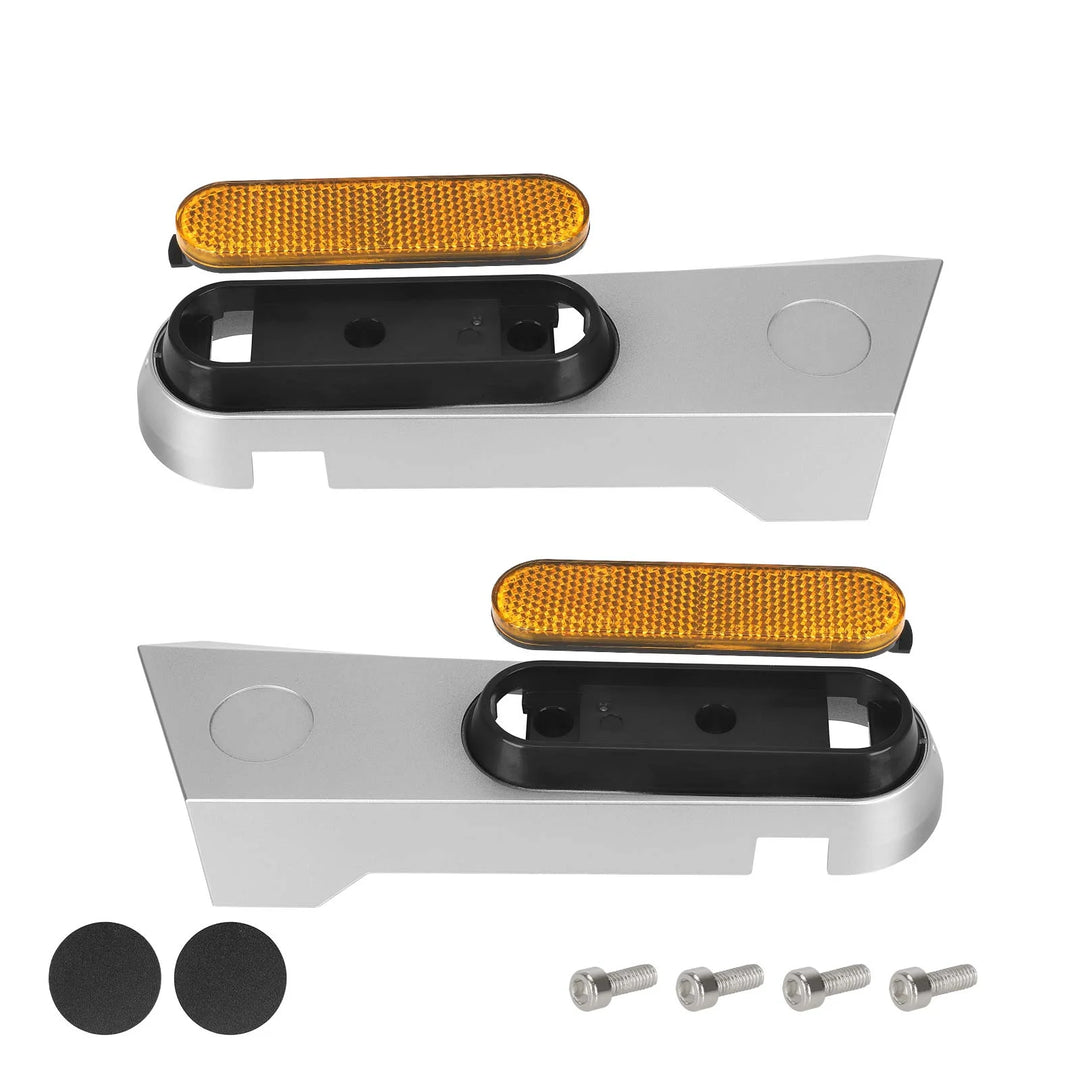 1 Set Xiaomi Mi 5 Pro Rear Wheel Trim Cover with Reflector Bar and Screws Rear Left and Right Plastic Parts Decorative Cover Shell Cover Plastic Cover Rear Fork Shell Cover for Xiaomi 5 Pro Electric Scooter