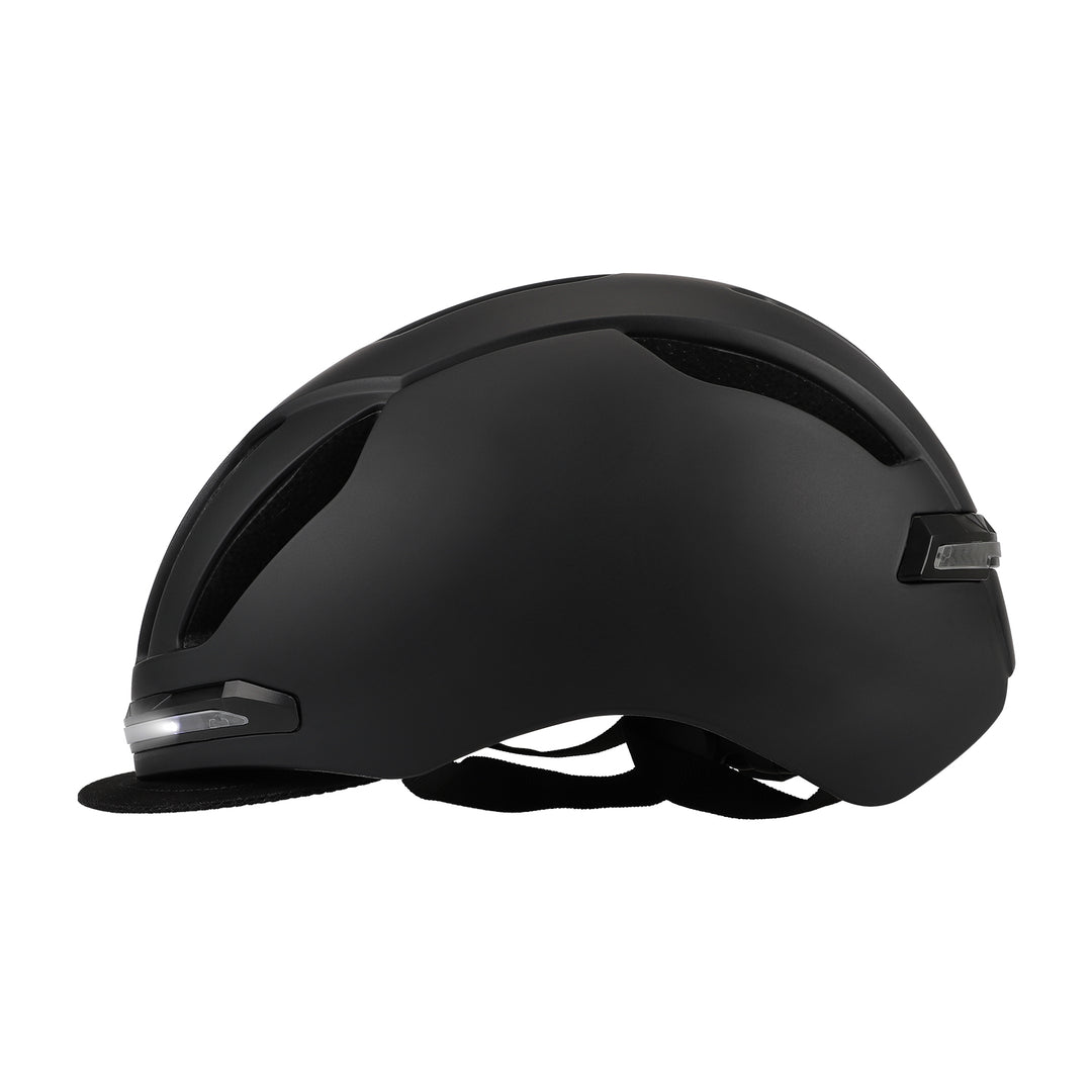 Smart Helmet With Wireless Handlebar Remote Control Gear Connected Front Rear LED Light Turn Signal Bicycle Scooter Helmet Black Smart Helmet with Wireless Handlebar Remote Control