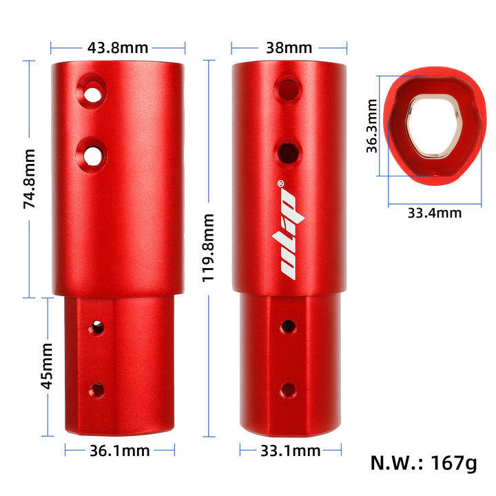 Ulip Red Extension Rod of Pole for Max G30 Series Scooters Front Pole Extension Tube Aluminum Increased Height Electirc Scooter Extension Pole For Segway Ninebot Max G30 G30D G30LP Part