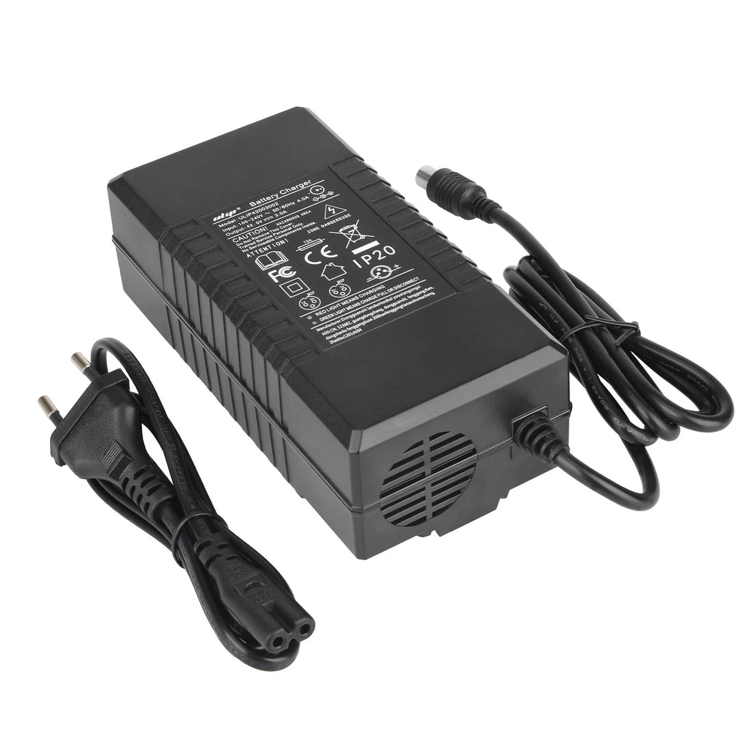 Ulip 18V to 42V3A Xiaomi Head Charger EU Plug with CE and FCC Certificates Electric Scooter Charger For Xiaomi Mijia M365 Bird Ninebot ES2 Shared Scooter Charger Power Adapter 42V Lithium Battery Charger Replaceable Plug Power Charger AC100-240V