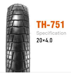 XUANCHENG TH-751 20x4.0 black tire