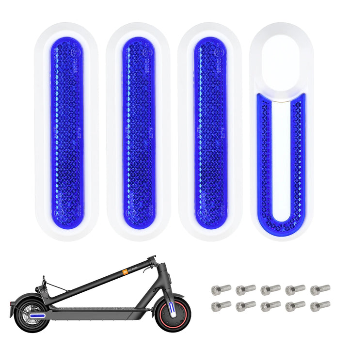 4 Pezzi Gusci Decorativi Grigio Con Barre Catarifrangenti Gialle Per m365 1s Pro Pro2 E Lite Copriruota Guscio Protettivo Per Scooter Elettrico Xiaomi 3 M365 Pro 2 1s Tubo Riflettente Di Sicurezza Anteriore Posteriore Parti Catarifrangenti Notturne