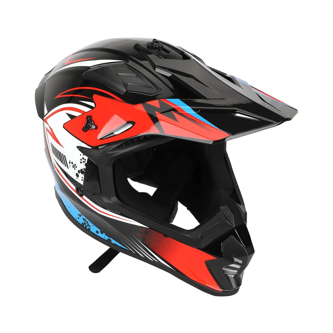 Size L (57-58 ) Shimmering Red Off-Road Helmet Adult Full-Face Bike Helmet Mountain Road Cycling Helmet Ultra-Light Off-Road Safety Helmet Outdoor Adult Cycling Helmet Sports Mountain Forest Competition Off-Road Helmet Mountain Bike Full-Face Helmet