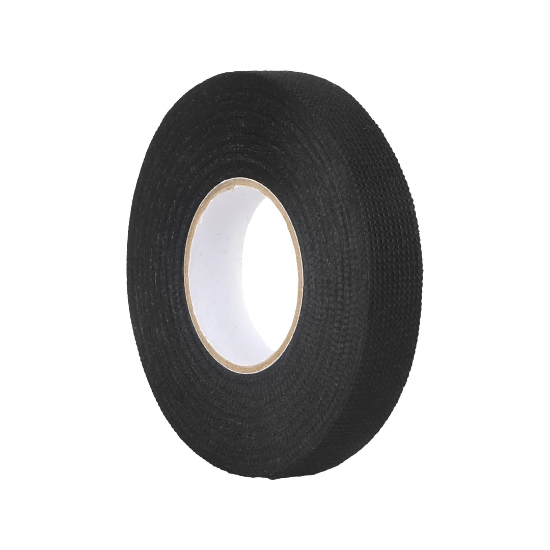 1PC 15mm/15 Meters Black New Adhesive Cloth Tape Industrial Tape For Cable Harness Wiring Loom 15mm Wire Harness Tape Cloth Fabric Adhesive Heat-resistant Loom Wrap For Automotive Electrical Insulation Cable Fixed