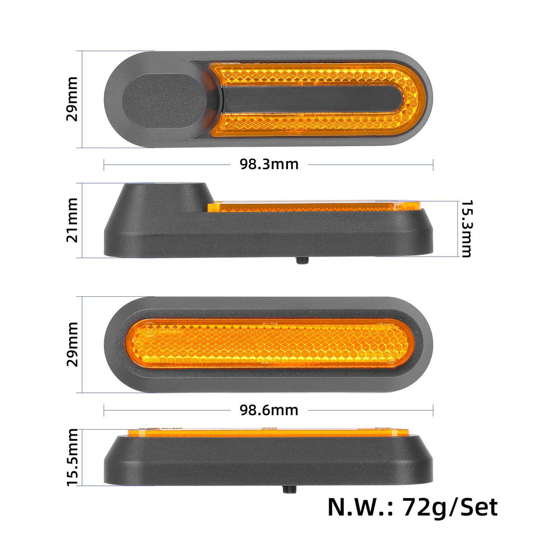 4 Pezzi Gusci Decorativi Grigio Con Barre Catarifrangenti Gialle Per m365 1s Pro Pro2 E Lite Copriruota Guscio Protettivo Per Scooter Elettrico Xiaomi 3 M365 Pro 2 1s Tubo Riflettente Di Sicurezza Anteriore Posteriore Parti Catarifrangenti Notturne