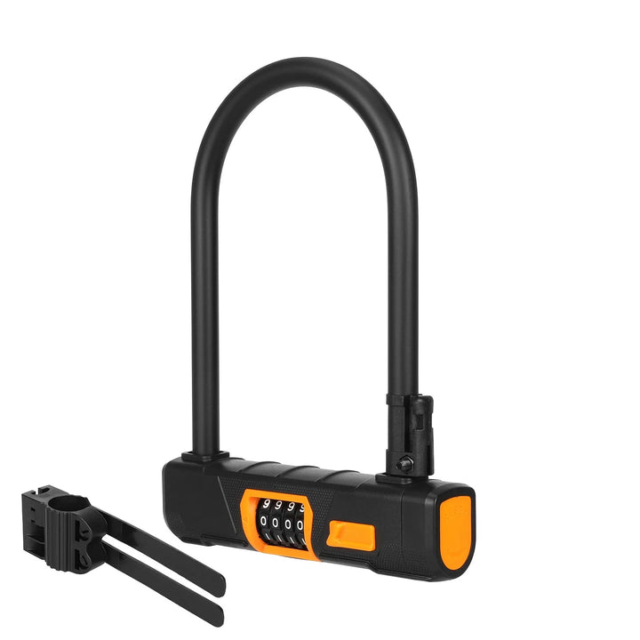 Lucchetto a combinazione antifurto a U nero Lucchetto antifurto a U Lucchetto per bici con batteria Lucchetto con password Lucchetto a U per mountain bike Lucchetto per bici elettrica Lucchetto per bicicletta Attrezzatura per ciclismo