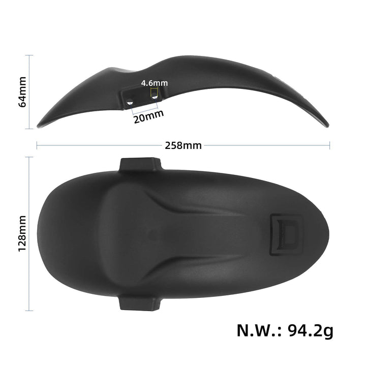Black Front Fender for DUALTRON 3/DT3 scooter Original DUALTRON Front Mudguard MUD COVER with Reflector for DUALTRON 3/DT3 Dualtron Victor/Victor Limited/Victor Luxury  Dualtron Thunder II/III Dualtron Archilleus/New Archeilleus Front Fender