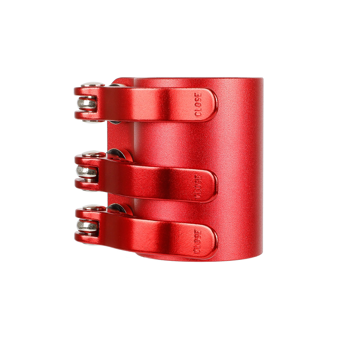 Morsetto rosso con 3 blocchi per monopattino Kaabo Mantis 10 Kaabo 3 fori rinforzati per bloccaggio per Kaabo Mantis 10 Morsetto Clip Blocco Asta Rinforza Sicurezza Estesa Blocco Pieghevole Supporto
