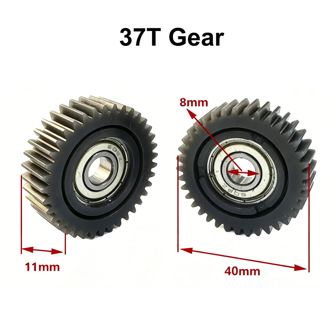 37T Nylon Gear with 40mm Diameter and 608 Bearing for 37T 500W Motor Electric Vehicle Motor 37 Teeth Nylon Gear Folding Vehicle Battery Vehicle Driving Service Lithium Battery Vehicle Skateboard For Bafang Motor Gear Bearings Connector