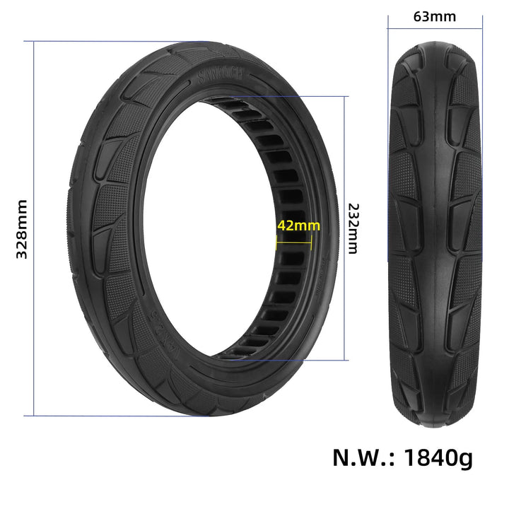 Pneumatico pieno cavo 14*2.50 2.50-10 universale 14X2.50 Pneumatico per bici 2.50-10 Pneumatico per veicoli elettrici Bici per bambini e motocicli Utilizza pneumatici di ricambio per bici da strada con mozzo da 14 pollici
