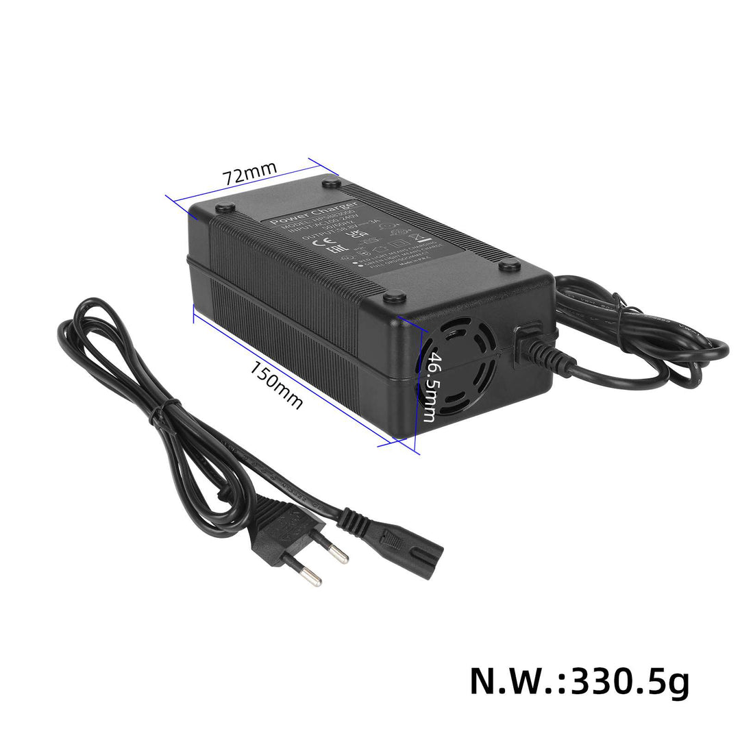 Caricabatterie 58,8V 3A DC2.1 Spina EU 52V 3A con connettore DC2.1 5521 5.5*2.1 Accessori Cavo di Alimentazione a Testa Tonda per Veicoli Elettrici e Scooter Elettrici Batteria 58,8V