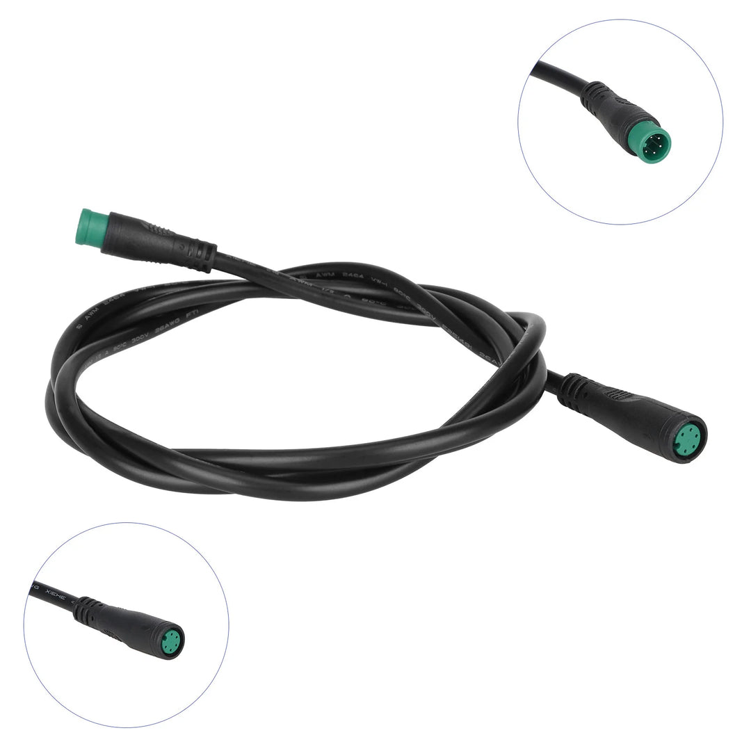 Cavo Connettore Impermeabile M8 5 Pin Testa Verde 60cm Connettore Maschio Femmina Cavo Connettore Bici Elettrica con Spina Maschio a Femmina a 5 Pin per Bici Elettriche Accessorio Spina Cavo Impermeabile