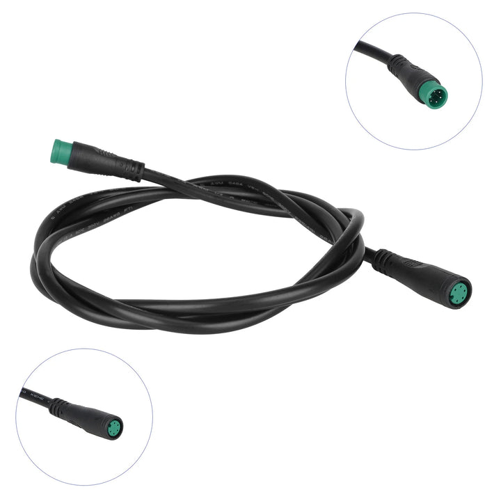 Cavo Connettore Impermeabile M8 5 Pin Testa Verde 60cm Connettore Maschio Femmina Cavo Connettore Bici Elettrica con Spina Maschio a Femmina a 5 Pin per Bici Elettriche Accessorio Spina Cavo Impermeabile