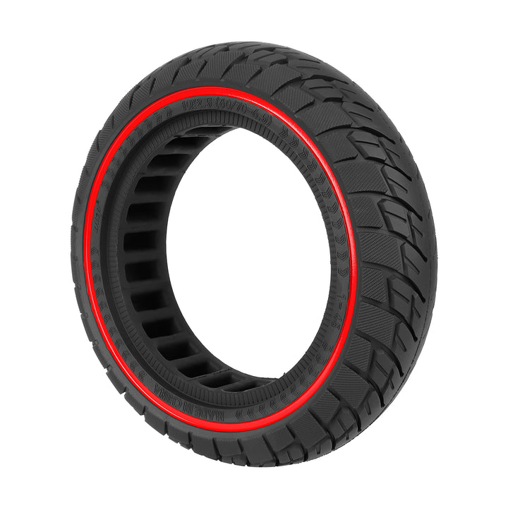 Ulip 10*2.5 Solid Tire with Red Circle with 45mm Slot Ulip 10*2.5 Honeycomb Explosion-proof Tires Max G30 G30D G30LP F2 F2 PRO F2 PLUS Electric Scooter 60/70-6.5 Solid Parts