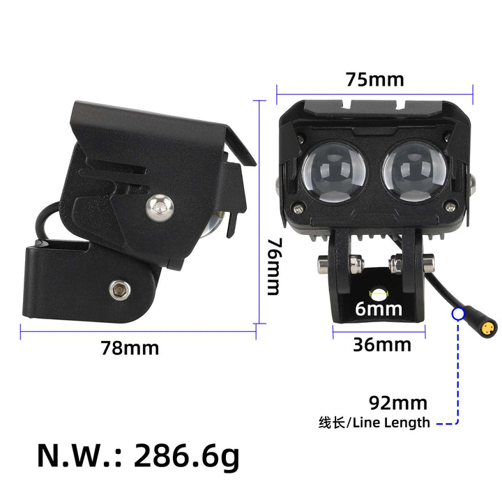 Original Kukirin G3Pro Headlights Aluminum Alloy Housing for Kukirin G3Pro Electric Scooter Front LED Headlights Headlamp Front Light For Kukirin G3 Pro Scooter Electric Scooter Headlight Aluminum Alloy Material