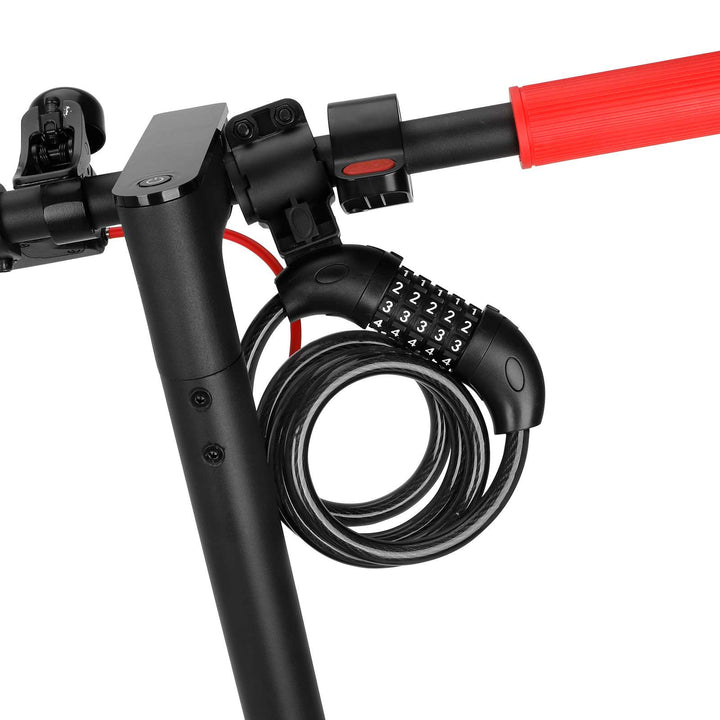 Lucchetto Nero a Cinque Cifre con Combinazione 5 Cifre Lucchetto per Bicicletta 1250mm * 12mm Cavo d&
